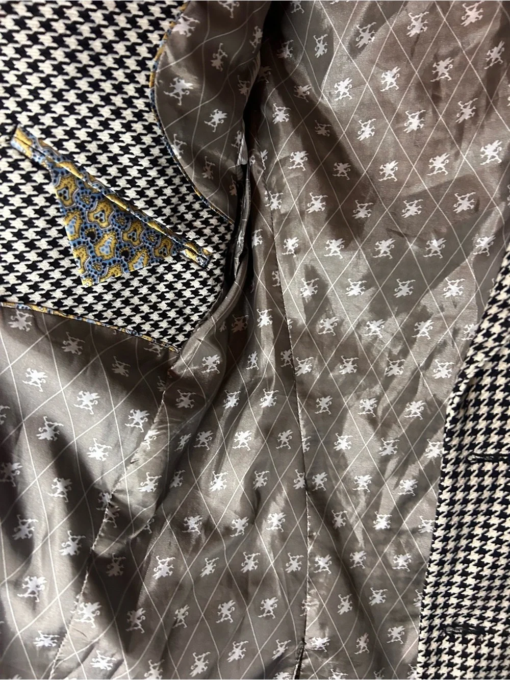 Stacy Adams Black & White Houndstooth Sport Coat
